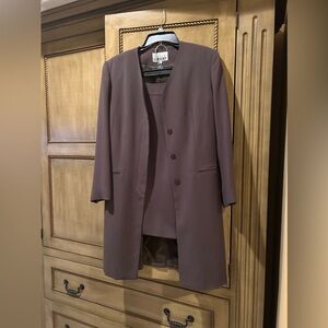 Long blazer suit with a skirt